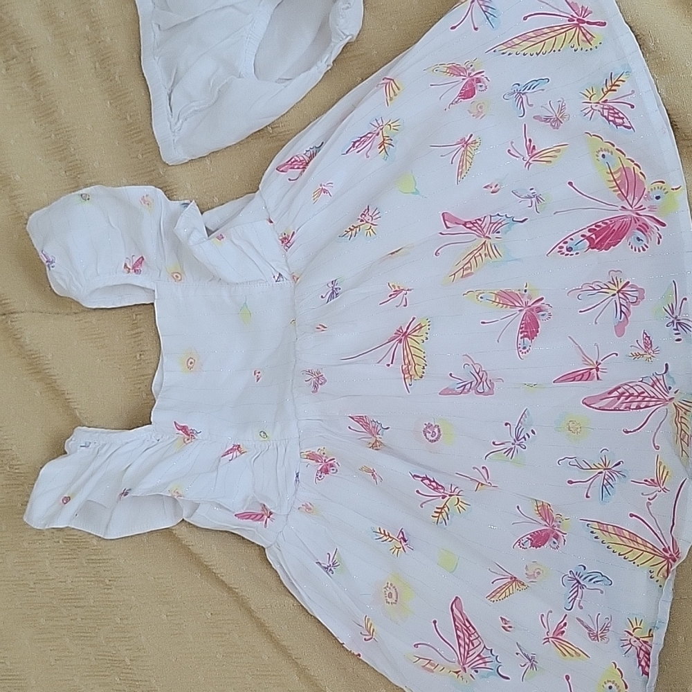 Girl dress with butterfly print